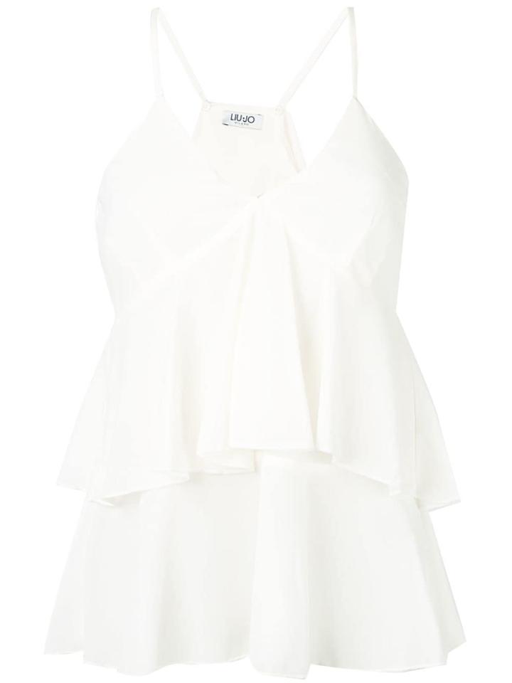 Liu Jo Ruffle Trim Top - White