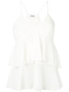 Liu Jo Ruffle Trim Top - White