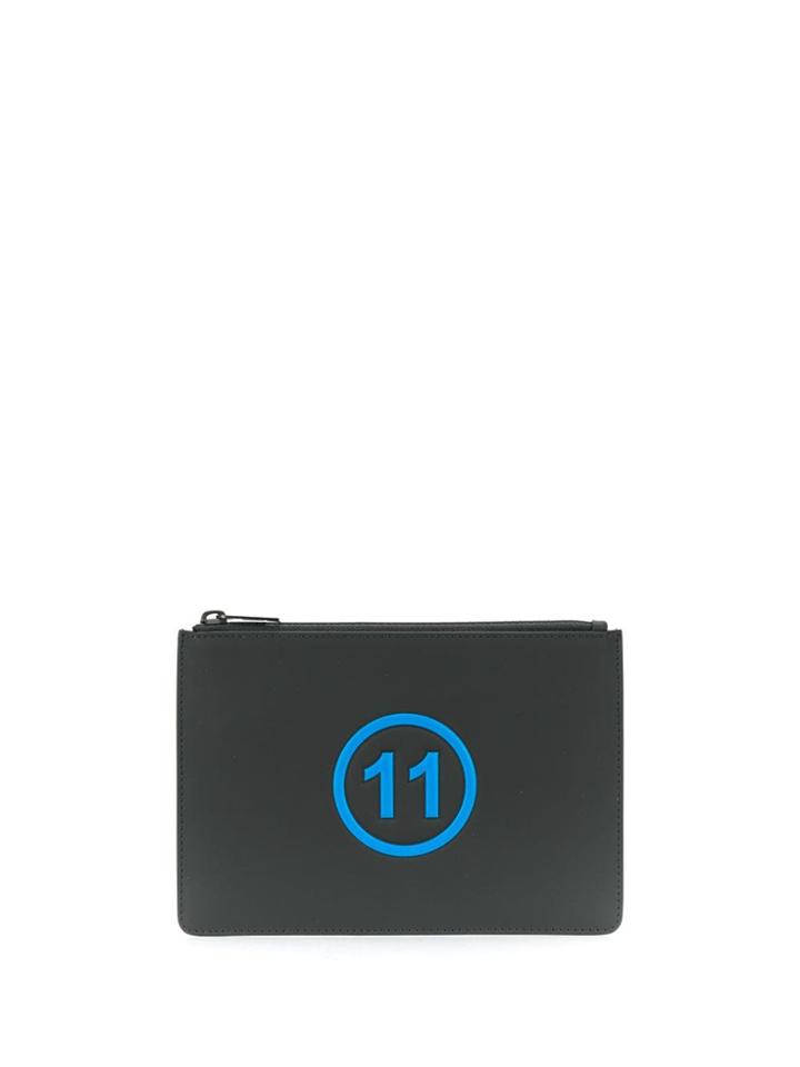 Maison Margiela Embossed Logo Clutch - Black