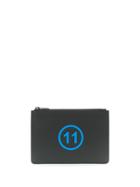 Maison Margiela Embossed Logo Clutch - Black