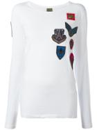 Mr & Mrs Italy Patch Embellished T-shirt, Women's, Size: Xs, White, Cotton/viscose/polyester/glass