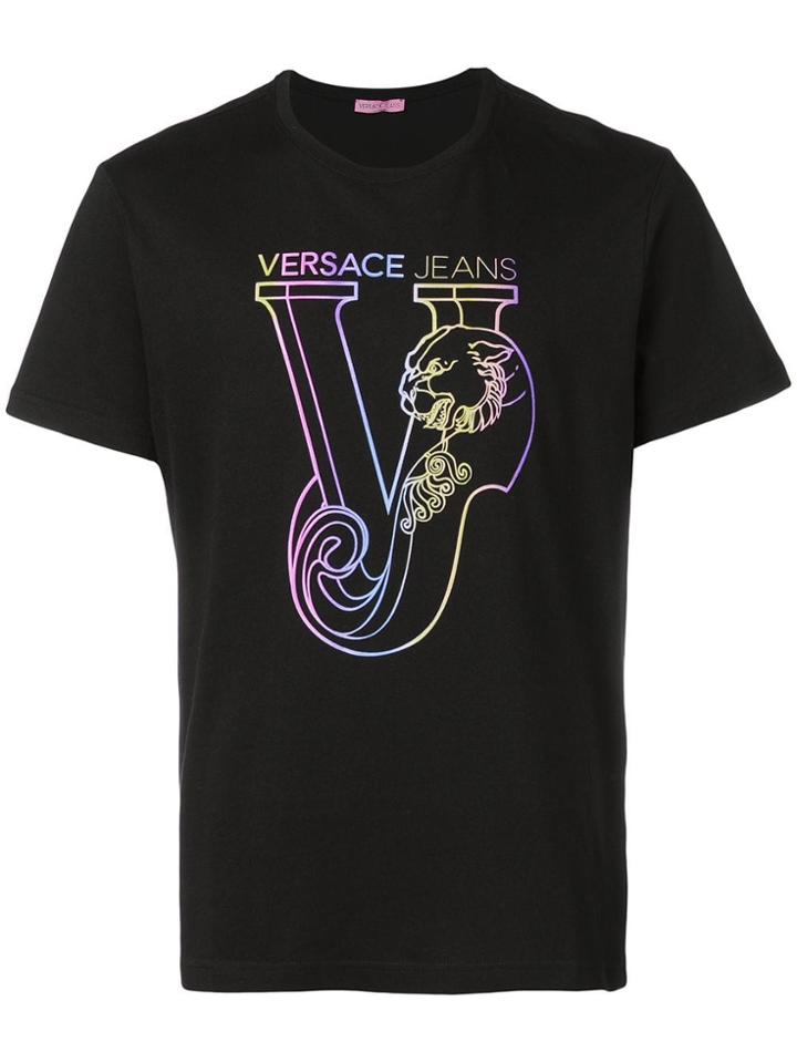 Versace Jeans Rainbow Logo T-shirt - Black