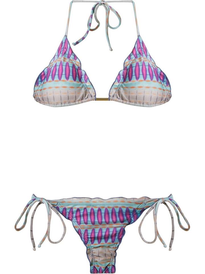 Brigitte Abstract Print Triangle Bikini Set