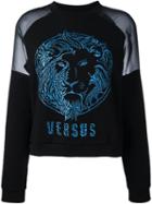 Versus Embroidered Logo Semi-sheer Sweatshirt