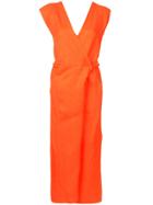 Zero + Maria Cornejo V-neck Sleeveless Dress - Yellow & Orange