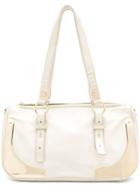 Yves Saint Laurent Vintage 2000's Metal Plaques Shoulder Bag - White