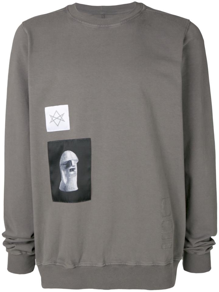 Rick Owens Drkshdw Patchwork Sweatshirt - Grey