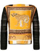 Just Cavalli Leopard Print Panelled Sweater - Brown