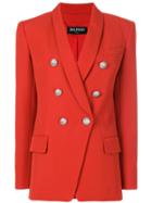 Balmain Button Embellished Blazer - Red