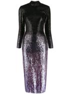 Temperley London Opia Sequinned Ombré-effect Dress - Black