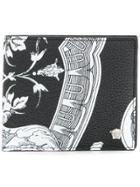 Versace Baroque Sketch Bi-fold Wallet - Black
