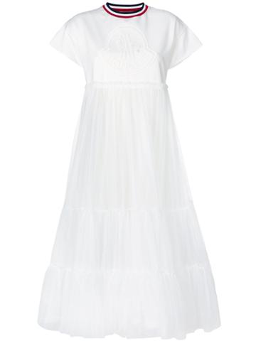 Moncler Gamme Rouge T-shirt Tulle Dress - White