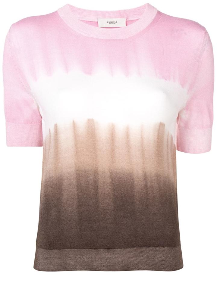 Pringle Of Scotland Tie-dye Knit T-shirt - Pink