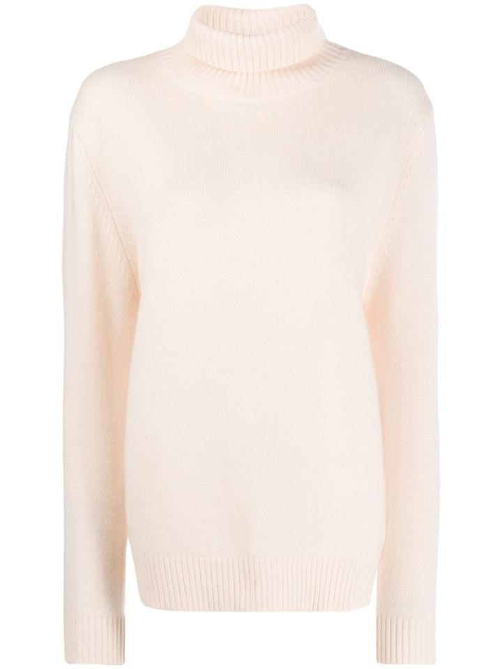 Aspesi Roll Neck Ribbed Detail Sweater - Neutrals
