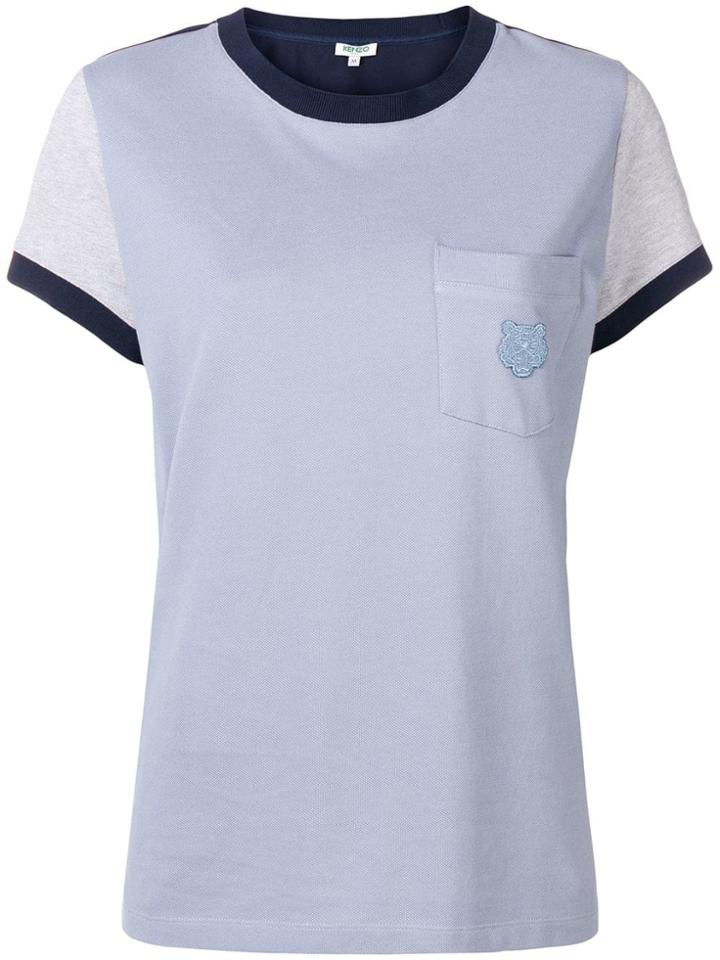 Kenzo Embroidered Tiger Logo T-shirt - Blue