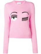 Chiara Ferragni Blinking Eyes Jumper - Pink & Purple