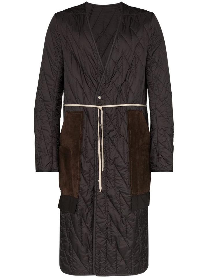 Rick Owens Padded Belted Jacket - Black