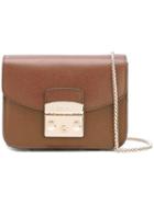 Furla Glace Cross-body Bag, Women's, Brown, Leather/viscose/nylon