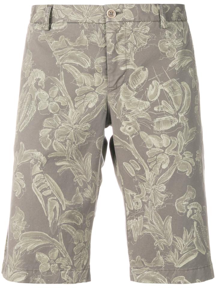 Etro Wild Nature Printed Shorts - Nude & Neutrals