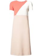 Agnona Colour Block Midi Dress - Nude & Neutrals