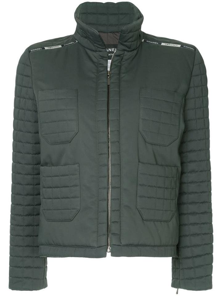 Chanel Pre-owned Zipped Padded Jacket - Grey