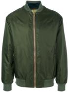 Mr & Mrs Italy Fur Lined Satin Bomber Jacket - Green