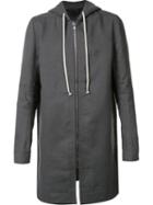 Rick Owens Oversize Hooded Jacket, Men's, Size: 52, Grey, Cotton/linen/flax/wool