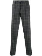 Pt01 Plaid Print Trousers - Grey