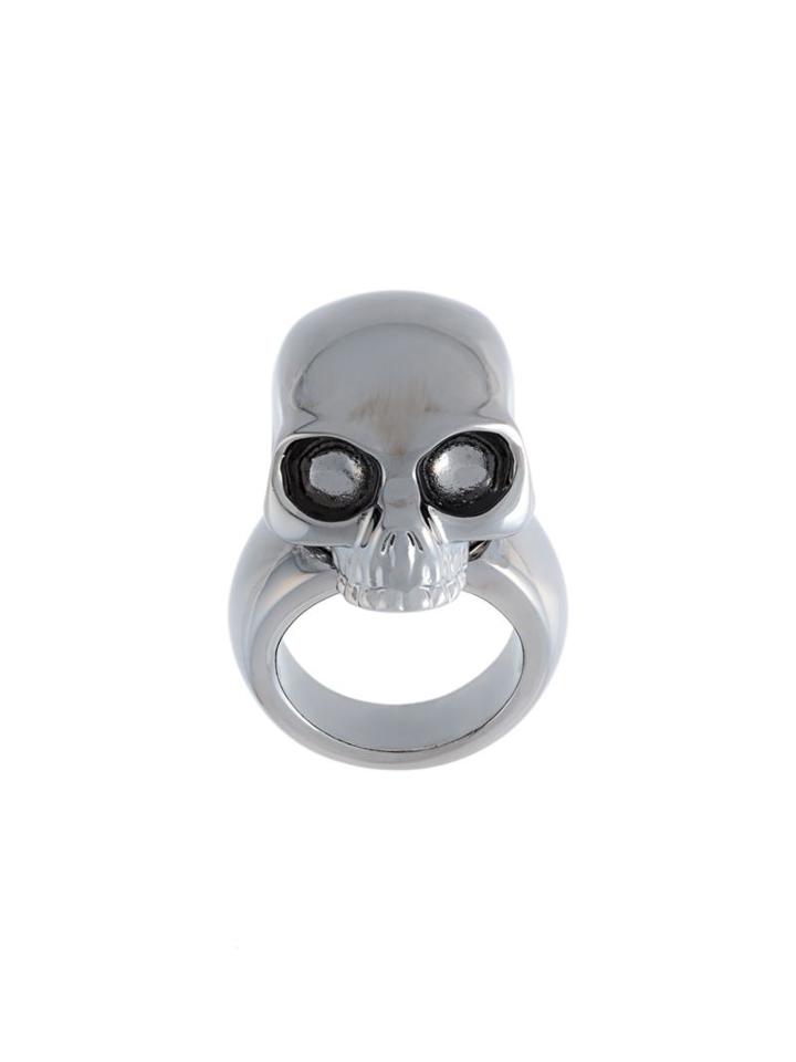 Alexander Mcqueen Skull Ring, Men's, Size: 49.9, Metallic