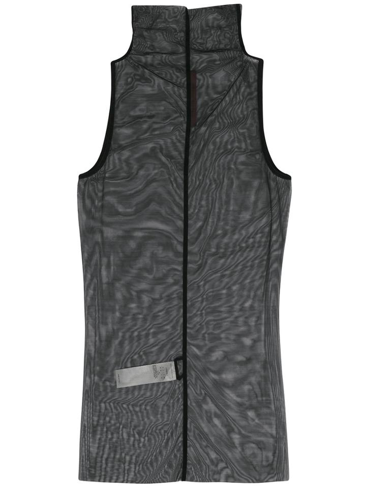 Rick Owens Lilies - Tulle Turtleneck Tank Top - Women - Polyamide/spandex/elastane - 40, Black, Polyamide/spandex/elastane