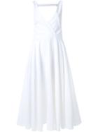 Max Tan Open Back Flared Dress