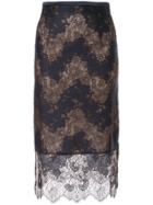 Loveless Lace Inserts Skirt - Blue