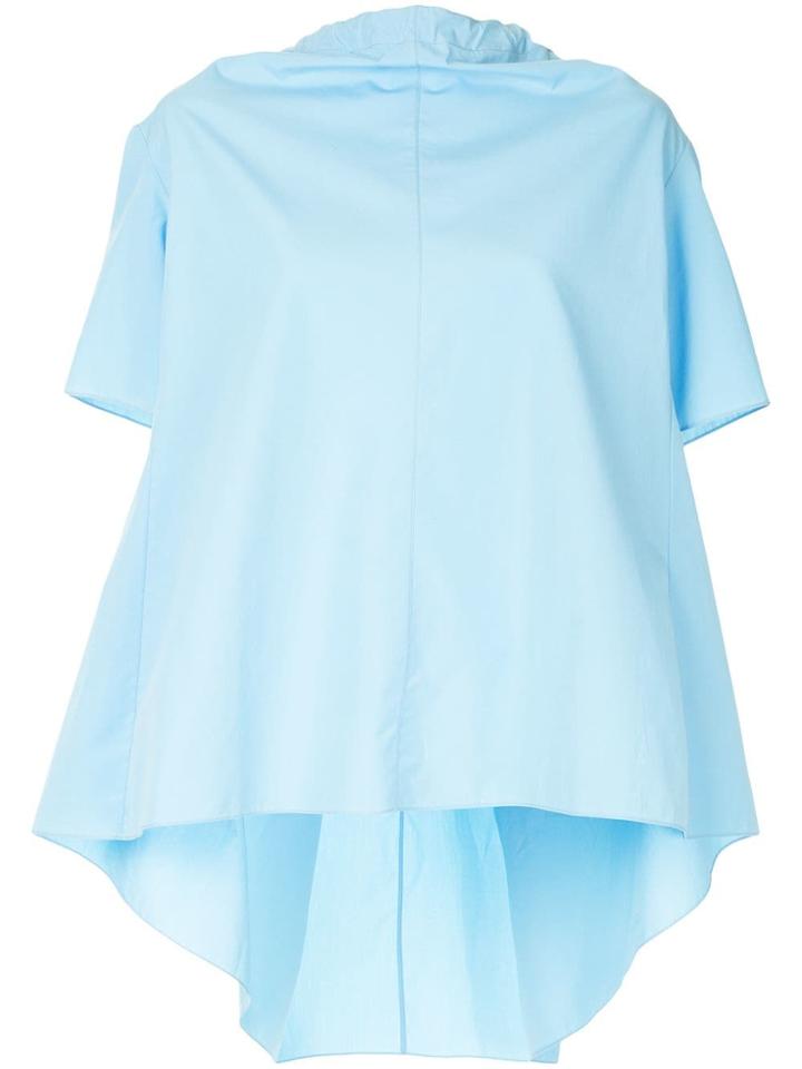 Marni Bow-tied Short Sleeve Blouse - Blue