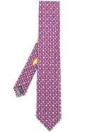 Salvatore Ferragamo Elephant Print Tie - Purple