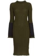 Bottega Veneta Knitted Cashmere Midi Dress - Green