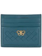 Bottega Veneta Logo Plaque Card Case - Blue