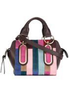 See By Chloé Patchwork Paige Tote, Women's, Pink/purple, Calf Leather/cotton