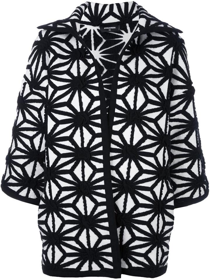 Dsquared2 Oversize Pattern Knit Coat