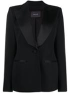 Mugler Satin Blazer - Black