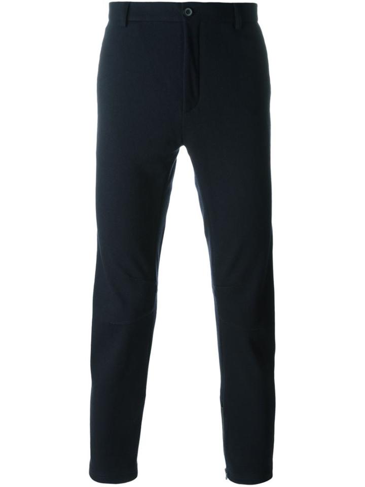 Lanvin Skinny Trousers, Men's, Size: 50, Blue, Cotton/polyamide/wool