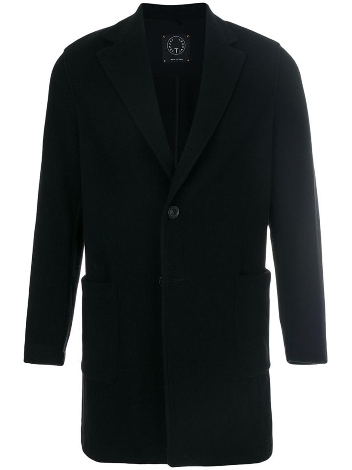 Tonello Straight Buttoned Coat - Black