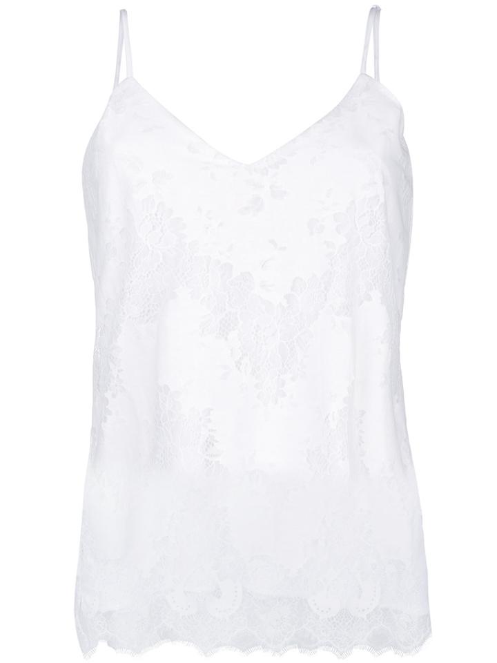 Gold Hawk Suzy Zig Zag Lace Top - White