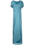 Paule Ka Long Draped Woven Dress - Green