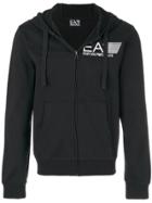 Ea7 Emporio Armani Logo Hooded Sweatshirt - Black