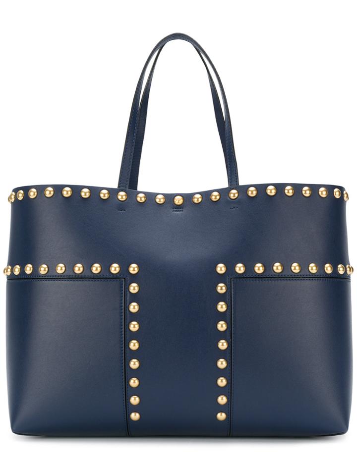 Tory Burch Block T Shopper Bag - Blue