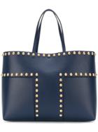 Tory Burch Block T Shopper Bag - Blue