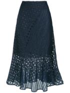 Giuliana Romanno Panelled Midi Skirt - Blue