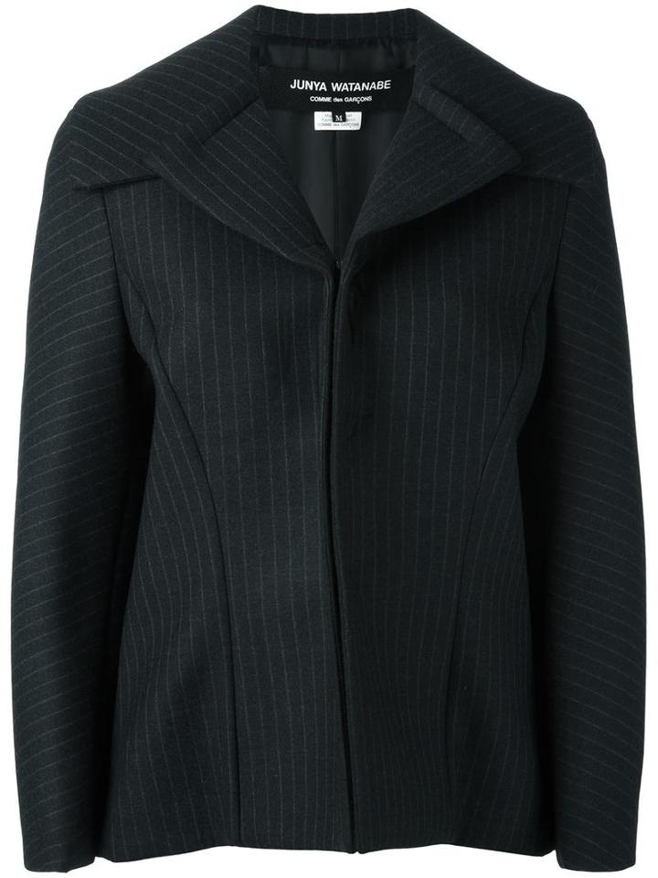 Junya Watanabe Comme Des Garçons Pinstripe Blazer, Women's, Size: Medium, Black, Nylon/cupro/wool
