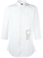 Dsquared2 Safety Pin Cross Shirt, Men's, Size: 52, White, Cotton