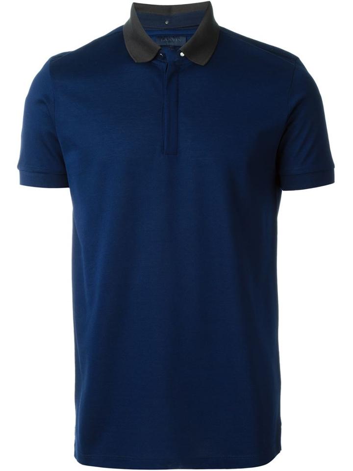 Lanvin Classic Polo Shirt, Men's, Size: S, Blue, Cotton